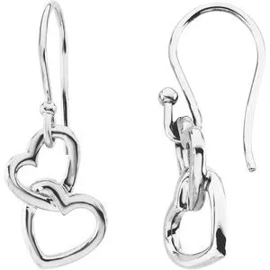 Earrings WB Choice Jewelry 14K Yellow 255x95 mm Interlocking Heart Earrings83005304258PSTWBC Earrings WB Choice Jewelry 14K Yellow 255x95 mm Interlocking Heart Earrings83005304258PSTWBC