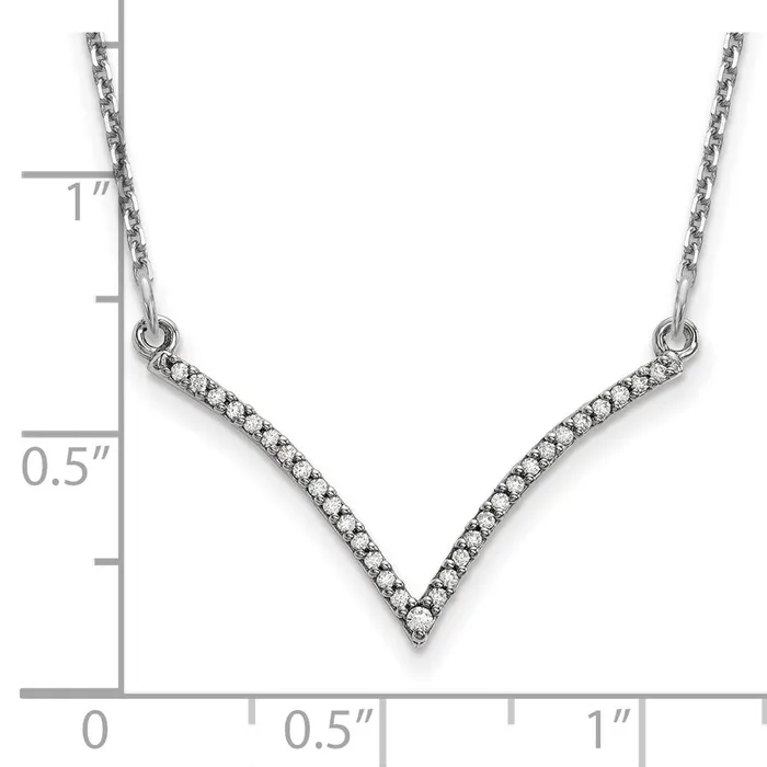 Necklaces 14k White Gold Diamond V NecklaceWBCXP5028WAA WB Choice Jewelry