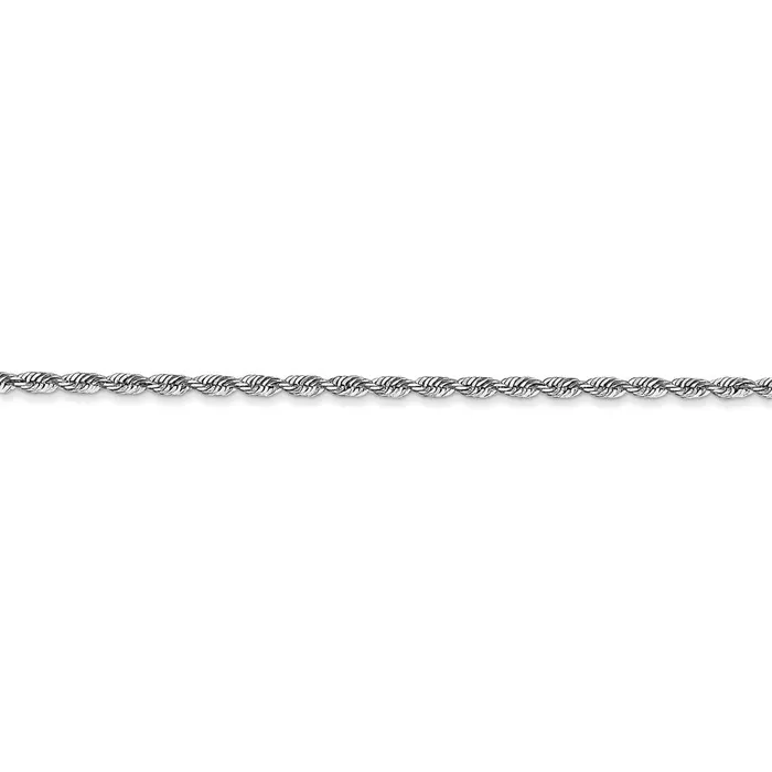Necklaces WB Choice Jewelry 14k White Gold 185mm DC Quadruple Rope ChainWBCWQT01416 Necklaces WB Choice Jewelry 14k White Gold 185mm DC Quadruple Rope ChainWBCWQT01416