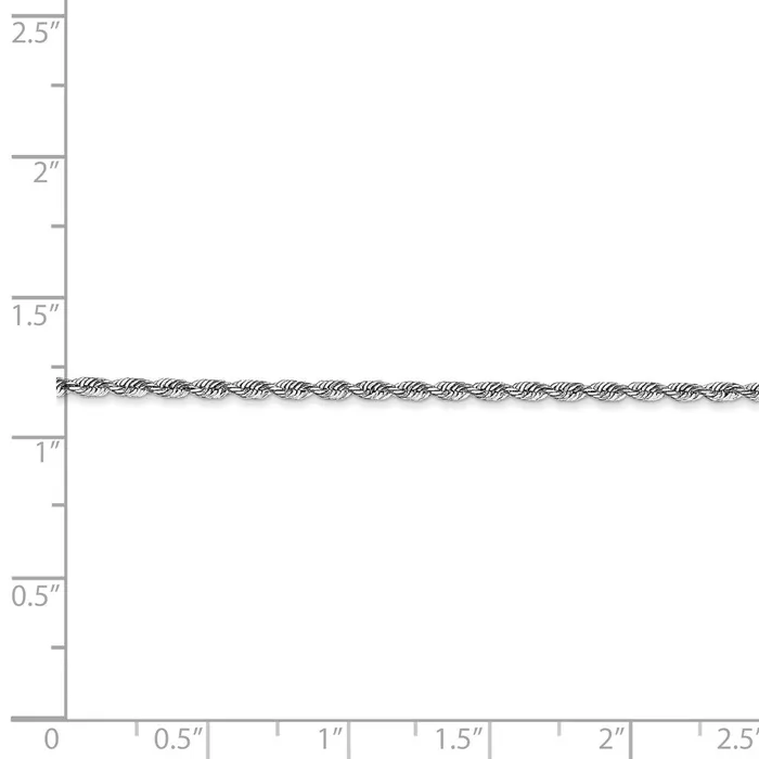 Necklaces WB Choice Jewelry 14k White Gold 185mm DC Quadruple Rope ChainWBCWQT01416 Necklaces WB Choice Jewelry 14k White Gold 185mm DC Quadruple Rope ChainWBCWQT01416