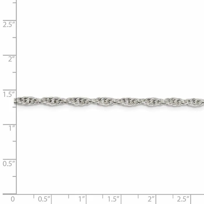 Necklaces WB Choice Jewelry Sterling Silver 275mm Loose Rope ChainWBCQFC4430