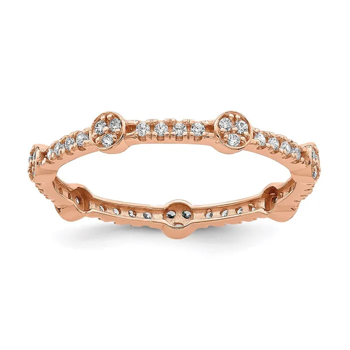 Rings WB Choice Jewelry 10K Rose Gold CZ RingWBC10C1383R