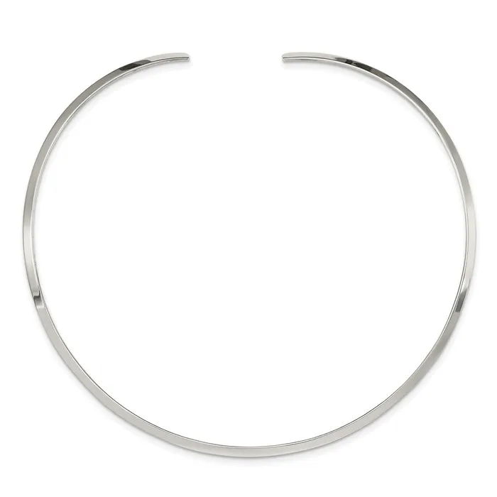 Sterling Silver Polished 3mm Neck CollarWBCQG1745 WB Choice Jewelry Rings Sterling Silver Polished 3mm Neck CollarWBCQG1745 WB Choice Jewelry Rings