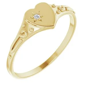 WB Choice Jewelry 14K Yellow 01 Diamond Heart Ring Size 519356601PSTWBC Rings