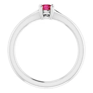 WB Choice Jewelry Rings 14K White Ruby Youth Solitaire Ring71984607PSTWBC