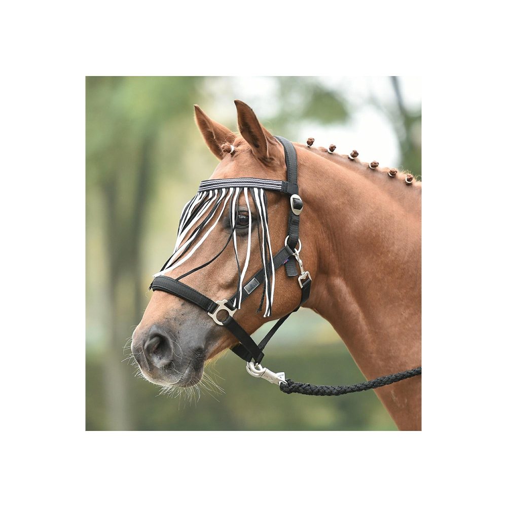 Fly Control For Horses |   Flystring Browband Visby Fly Control For Horses black