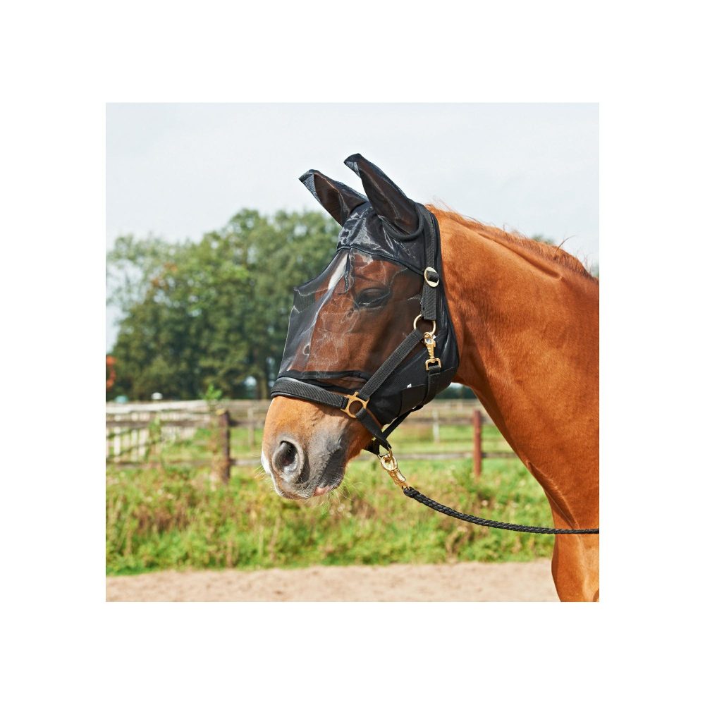 Fly Hats |   Fly Mask Fly Guard Plus Fly Control For Horses black