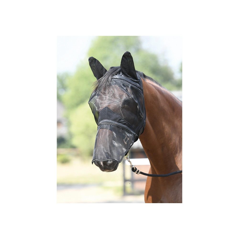 Fly Hats |   Fly Protector Horse Mask Fly Control For Horses black