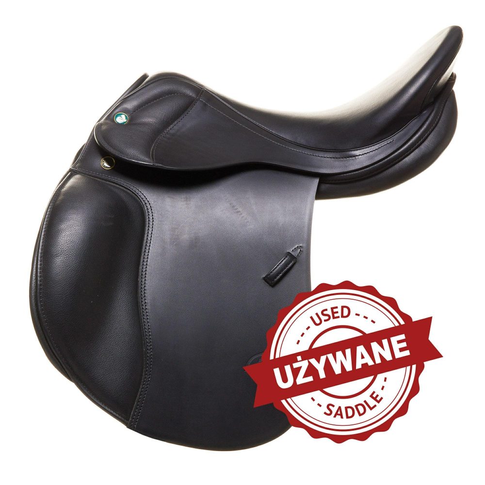 Used Dressage Saddles |   Prestige Italy G.P. 2 17/33 Black Used Eventing Saddle Saddles black